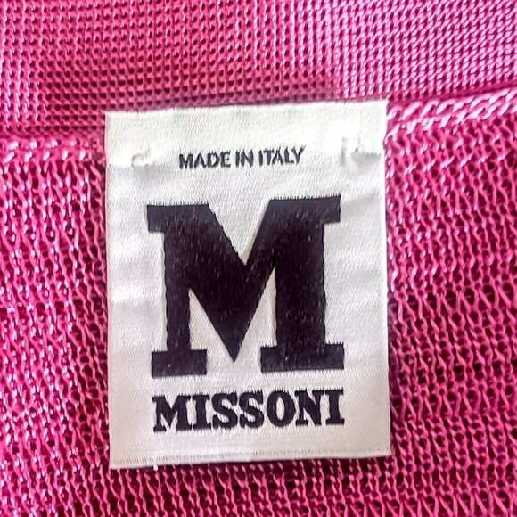 Vintage Missoni Made in Italy Magenta Pink Cardigan Sweater - Picture 3 of 5